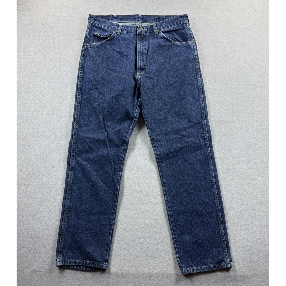 Wrangler Jeans Mens‎ 36x30 Blue Medium Wash Regular Straight Leg Denim Casual